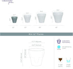 Crescent Garden Rim TruDrop Planter, Self-Watering Plant Pot (18", Slate)