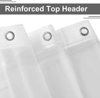Short Shower Curtain Liner 72x60 - Free Magnetic Clips Closed to Wall, 60 Inch Length Heavy Duty Plastic Shower Curtain, Clear, 72x60