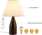 Eapmic Table Lamp,Bedside End Table Lamp Traditional Nightstand Desk Lamp Geometric Lamp with Shade for Living Bedroom Office(Modern,Style 2)