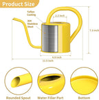 Watering Can, Stainless Steel Watering Can for Indoor & Outdoor Plants, 1L/35oz Long Spout Water Can with Handle, Rust-Proof Plant Watering Pot for House Plants, Garden Flowers
