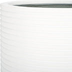SAFAVIEH Outdoor Collection Nardo White Cement Ficonstone Planter Pot Set of 2