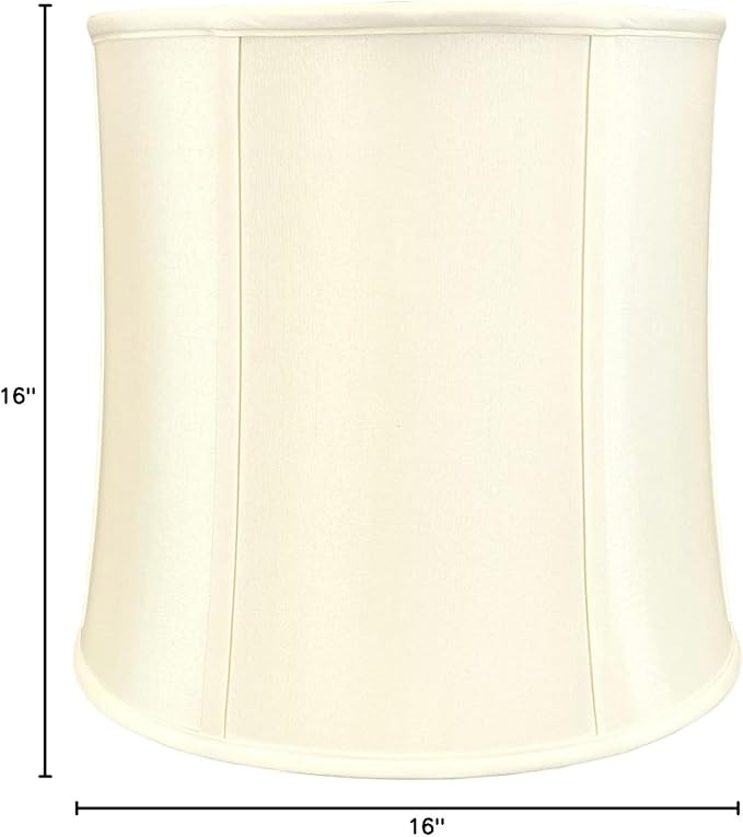 Royal Designs, Inc. BS-719-16EG-2 Drum Basic Lamp Shade, 15 x 16 x 16, Eggshell, 2-Pack