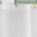 Magnetic Shower Curtain Liner with Magnetic Splash Guard Clips for Leak Proof, Bottom Magnets, Lightweight, BPA & PVC Free, 72x72, White Frost