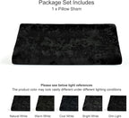 PHF Truly Velvet Zippered Body Pillowcase, No Insert, 1 Pack Ultra Soft Breathable Pillow Sham Cover with Zipper, 20"X 54" Long Luxury Cozy Warm Fuzzy Flannel Body Pillow Case, Black