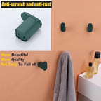 RANDOM Dark Green Towel Hooks for Bathrooms Round Shower Hooks SUS304 Stainless Steel Wall Mount Coat Hooks.96026-8DKG