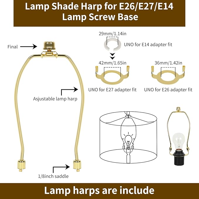 Lamp Shades set of 2 Large Drum Lampshade for Floor Lamps and Table Lamps Come With 2 Lamp Shade Holders New Crocodile Print Lampshade，Top 15"× Bottom15"× Height12" Spider Easy Assemble
