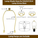 Lamp Shades set of 2 Large Drum Lampshade for Floor Lamps and Table Lamps Come With 2 Lamp Shade Holders New Crocodile Print Lampshade，Top 15"× Bottom15"× Height12" Spider Easy Assemble