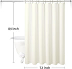 LaCyan 3 in 1 Waterproof Waffle Weave Shower Curtain and Clear Liner Set with 12 Stainless Steel Hooks Double Sided for Bathroom 72 Inches Heavy Duty Polyester Fabric Shower Curtains 72x84