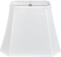 TOOTOO STAR Rectangle lamp shade, (6 x 9)" x (11 x 14)" x 10.5" White Linen LampShade for Table Lamp, Floor Lamp Bell Cut Corner Lamp Shade