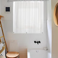 Waterproof Shower Curtain for Window Inside Shower, 36 x 48 Inches Short Plastic Bathroom Window Curtain Heavy Duty Vinyl with Hooks, Silky Frost, 36x48