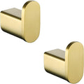 RANDOM Brushed Gold Towel Hook - SUS304 Stainless Steel Gold Hooks for Wall - Bathroom Wall Mounted Hand Towel Holder Robe Hook Coat Hook (2 Packs).96026-8BG