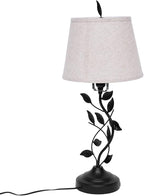 Eapmic Table Lamp with USB Ports,Bedside End Table Lamp Traditional Nightstand Desk Lamp Large Retro Leaf Lamp for Living Bedroom Office (Retro)