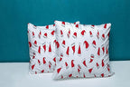 CAPSCEOLL 2PCS Red Pillow Covers 20X20Inch Christmas Celebration White Winter Xmas Year Soft Pillow Covers for Bedroom Sofa Living Room