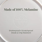 Larder & Vine 12-Piece Melamine Dinnerware Set: Durable, Lightweight, Break-Resistant Plates & Bowls – Stylish, Non-Toxic, Dishwasher Safe – Ideal for Everyday Use, Indoor & Outdoor Dining – Ivory