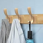 Gold Hooks for Wall Double Hooks, Heavy Duty Thick Bathroom Coat Hooks for Hanging Key Robe Hat Backpack, Wall Mount Hat Hooks Bath Towel Hooks(6 Pack, Gold)