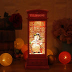 Christmas Snow Globe Lantern Christmas Decorations, Xmas Gifts Christma Vintage Home Decor Indoor,Sparkling with Music 6H Timer, Holiday Party Gifts (Christmas Snowman)
