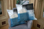 CAPSCEOLL Teal Grey Throw Pillow Covers Modern Home Art Decor,20 X 20 Inches Set of 2 Pillow Cases Decorative,Abstract Oil Painting Pillowcases for Bedroom,Living Room,Cushion Couch Sofa
