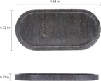 Natural Marble Tray, Oval Vanity Decorative Tray for Bathroom Counter, Countertop Stone Organizer, Catchall Tray for Kitchen, Perfume, Candles, Jewelry Dish Decorative Tray