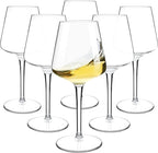Tritan-Plastic Floating Red Wine Glasses for Pool Set of 6, 15 oz Holiday Drinkware Durable Wine Glasses with Long Stem, Ideal for Home, Party, Wedding, Beach