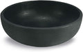 Crescent Garden Orinoco Planter Bowl – Double-Walled Resin Pot for Succulents, Flowers Without Drain Hole - 21" W x 8.25" H (Caviar Black)