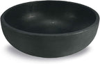 Crescent Garden Orinoco Planter Bowl – Double-Walled Resin Pot for Succulents, Flowers Without Drain Hole - 21" W x 8.25" H (Caviar Black)