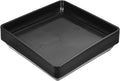 MECCANIXITY Plant Pot Saucer 7 Inch Plastic Square Flower Drip Tray for Indoor Outdoor, Black Pack of 10