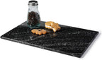 Koville Natural Black Marble Cutting Board for Kitchen Counter, 12" x 8" Real Stone Slab Marble Cheese Board for Home Decor, Granite Pastry Boards Granite Cutting Boards Bathroom Tray Candle Plate