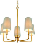 Chandelier, Gold with Muted Green Linen Fabric Shade, Farmhouse Linear Island Lighting Fixture for Kitchen, Dining Room