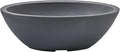 Crescent Garden Delano Oval Planter Bowl, Succulent Garden, Unique Indoor/Outdoor Double-Walled Plant Bowl with Plug- Oval Shape - 24" L x 17" W x 8" H (Slate)