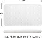 Silicone Dish Drying Mat for Multiple Usage,Easy clean,Eco-friendly,Heat-resistant Silicone Mat for Kitchen Counter or Sink,Refrigerator or Drawer Liner White 4XL 32 inches x 18 inches