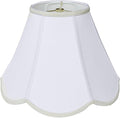 TOOTOO STAR Small scalloped lamp shades, 6" x 13" x 9.25" White Fabric lamp shade, Handmade DIY table lamp, floor lamp, wall lampshade