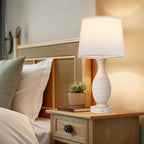 Seealle 22.2" Bedside Lamps Set of 2 with USB C+A - Dimmable Touch Lamps for Night Stands Bedroom Living Room End Table(Bulbs Included)