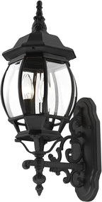 3 Lt Textured Black Outdoor Wall Lantern 7524-14