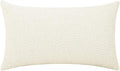 Jeneoo Ivory Decorative Long Lumbar Thick Throw Pillow Covers Fine Textured Boucle Couch Cushion Cases for Sofa Decor, Set of 1, 14 x 36 Inch