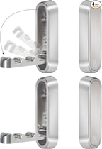 4PCS Foldable Wall Hooks, Heavy Duty Zinc Alloy Folding Wall Hooks, Folding Coat Hooks Wall Mount Bathroom Foldable Towel Hooks for Hanging Clothes, Bags, Hats, Bathrobes, Keys and Kitchen (Silver)