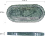 Natural Marble Tray, Oval Vanity Decorative Tray for Bathroom Counter, Countertop Stone Organizer, Catchall Tray for Kitchen, Perfume, Candles, Jewelry Dish Decorative Tray