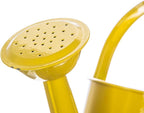 Topadorn Watering Can for Indoor Plants, Outdoor Garden Metal Watering Pot with Handle and Rosehead Modern Style, 11.4”W x 4.72”D x 8.66”H, 55 Oz.,Yellow