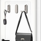 2PCS Folding Coat Hook, Heavy Duty Wall Hooks Made of Zinc Alloy, Foldable Wall Hooks for Hanging Coats, Scarves, Hats, Bathrobes, Keys, Bags(Silver)