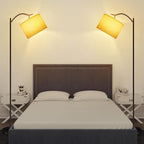 BoostArea Floor Lamp for Living Room,Arc Floor Lamp with Remote Control,Stepless Dimmable Brightness & Colors Temperature 2700k-6500k,Modern Standing Lamp for Bedroom Study Room Office,Beige