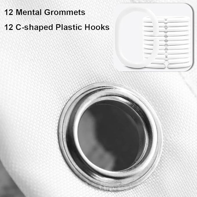 Funny Shark Beach Nautical Underwater Theme Bathroom Bathtubs Fabric Shower Curtain Ocean Animal Shower Curtain Set with 12 Hooks 72x72 inch Polyester Machine Washable, Blue and White