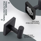 KOKOSIRI Robe Hook Bathroom Towel Coat Hooks Matte Black for Bath Kitchen Wall 3 Pack Stainless Steel B1013BK-P3