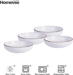 Eur-Nordic Shape Raising Rim 20pc Dinnerware Set, Matte White with Speckle Effect