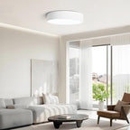 Dimmable LED Flush Mount Close to Ceiling Light Fixture,Living Room Lighting Fixtures,Modern Large Interior Round White Ceiling Lamps for Kitchen Master Bedroom,5CCT 2700K-6000K,15.74 Inch