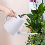 ZXJ Plant Watering Cans for Indoor and Outdoor Home Garden Plants - with Long Spout - White - 1/2 Gallon