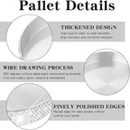 Round Bling Stainless Steel Serving Tray, Shiny Serving Platter for Coffee Table Display, Glitter Rhinestones Decorative Tray for Home Decor (Silver-5.5 inch)