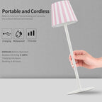 2 Pack Cordless Table Lamp, 5000mAh Portable Rechargeable LED Desk Lamp, 3 Color Modes Stepless Dimming Table Light with Memory Function, for Dinner, Patio, Home, Restaurant.