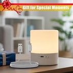 Small Touch Cordless Bedside Table Lamp Rechargeable Dimmable Nightstand Lamp for Bedroom Portable Night Light for Kids LED Lamp with Warm White Lights for Living Room Home Gifts (White)