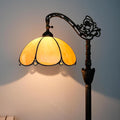 Tiffany Floor Lamp with Angle Adjustable Stained Glass Lampshade Rustic Style Gooseneck Reading Floor Light Tiffany Style Standing Corner Light 63 inches for Home Living Room Bedroom