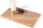 Natural Marble Cutting Boards for Kitchen - 12" x 8" Multi-Purpose Pastry Marble Tray Cheese Board Marble Slab for Counter, Bathroom Perfume Tray Jewelry Candle Plate (Light Emperador)