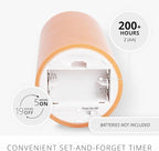 Luminara Flickering Flameless LED Candle, Battery Operated with Timer Function, Russet Orange Pillar 3 x 6.5 Inch, Real Wax Unscented Fall Home Indoor Decor, Remote Ready (Sold Separately), Melted Top